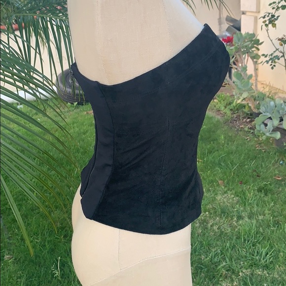 Bebe Suede Strapless Top - Picture 3 of 7